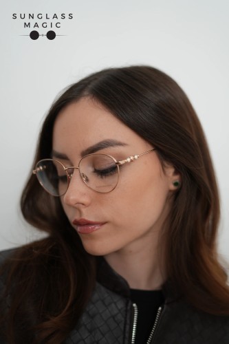 Jimmy Choo JC338 - 06J - 50 Cadru optic Aur, Havana Pernă (rotunjită)