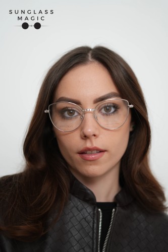 Jimmy Choo JC285 - 010 - 54 Cadru optic Argint Cat Eye (Ochi de pisică)