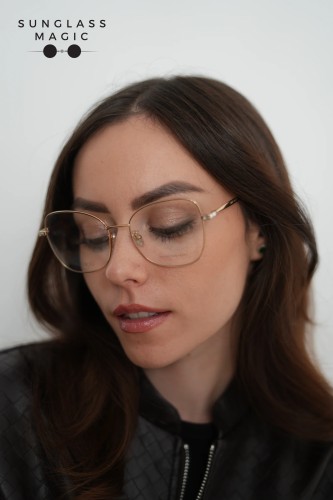 Jimmy Choo JC286/G - J5G - 55 Cadru optic Aur Cat Eye (Ochi de pisică)