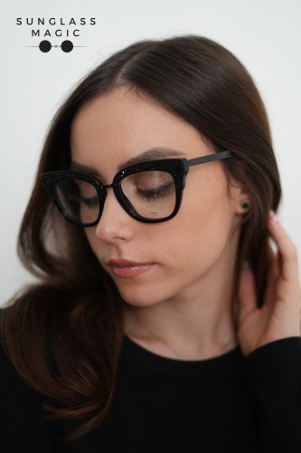 Jimmy Choo JC237 - 807 - 49 Cadru optic Negru Cat Eye (Ochi de pisică)