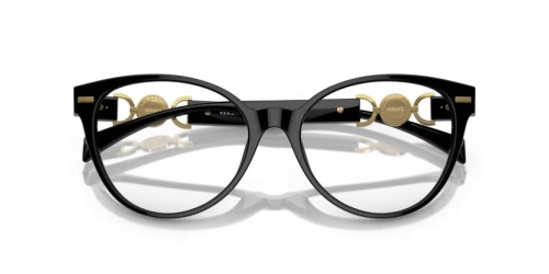 VERSACE VE3334 - GB1 - 53 Cadru optic Negru Cat Eye (Ochi de pisică)