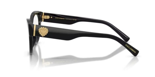 DOLCE & GABBANA DG3440 - 501 - 54 Cadru optic Negru Cat Eye (Ochi de pisică)