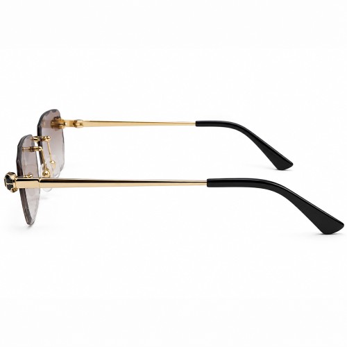 Cartier CT0448O with Diamond-Cut Lenses – Custom-Made - 001 - 54 - CU LENTILE FOTOCROMATICE Ochelari de soare Aur Pătrat