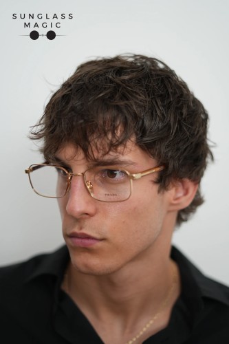 PRADA PR C50VD - 5AK1O1 - 55 Cadru optic Aur Perină