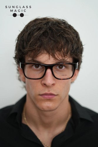 PRADA PR 22ZV - ​17N1O1 - ​55 Cadru optic Havana închis Pătrat