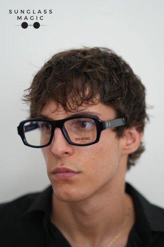 Cutler&Gross CGOP-9894 - 04 - 52 Cadru optic Albastru, Negru Pătrat