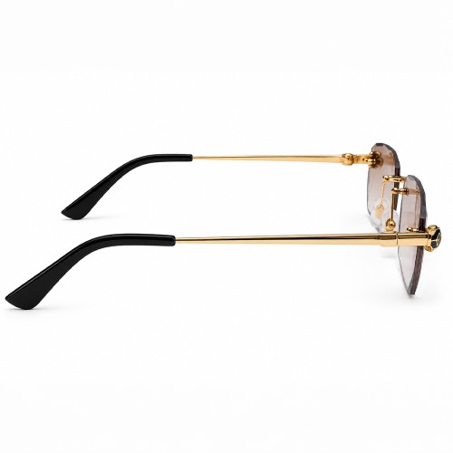 Cartier CT0448O with Diamond-Cut Lenses – Custom-Made - 001 - 54 - CU LENTILE FOTOCROMATICE Ochelari de soare Aur Pătrat