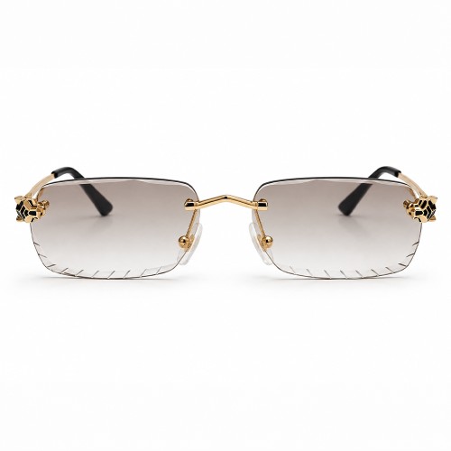 Cartier CT0448O with Diamond-Cut Lenses – Custom-Made - 001 - 54 - CU LENTILE FOTOCROMATICE Ochelari de soare Aur Pătrat