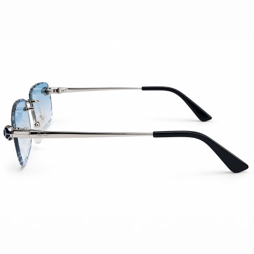 Cartier CT0448O with Diamond-Cut Lenses – Custom-Made - 002 - 54 - CU LENTILE FOTOCROMATICE Ochelari de soare Argint Pătrat