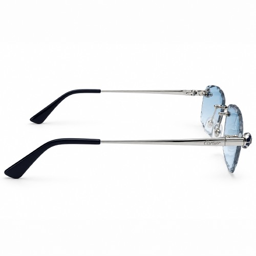 Cartier CT0448O with Diamond-Cut Lenses – Custom-Made - 002 - 54 - CU LENTILE FOTOCROMATICE Ochelari de soare Argint Pătrat