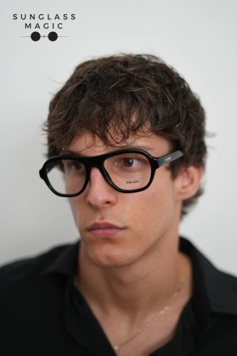 PRADA PR C12V - 16K1O1 - 54 Cadru optic Negru Pilot (aviator)