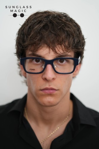 Fendi FE50079F - 090 - 53 Cadru optic Bleumarin Pătrat