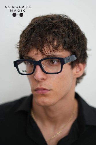 Fendi FE50079F - 090 - 53 Cadru optic Bleumarin Pătrat