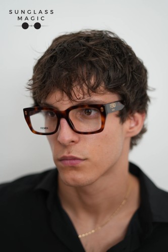 Fendi FE50094I - 053 - 52 Cadru optic Havanna Pătrat