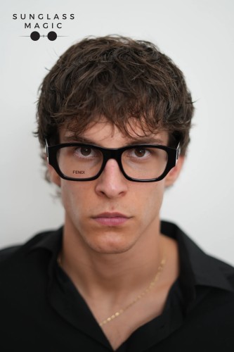 Fendi FE50123I - 001 - 53 Cadru optic Negru Pătrat