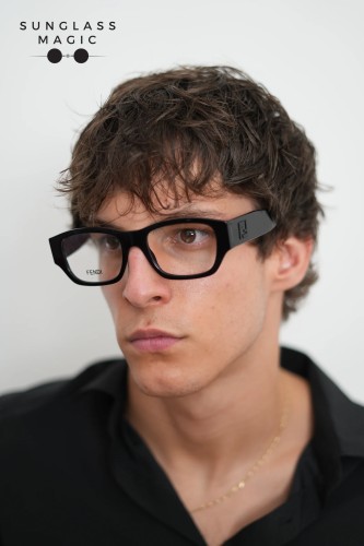 Fendi FE50123I - 001 - 53 Cadru optic Negru Pătrat