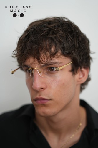 Cartier CT0448O - 001 - 60 Cadru optic Aur, Negru Speciale