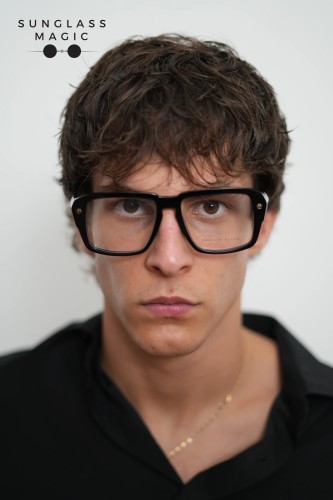 Philipp Plein VPP081 HEXAGON - 0700 - 55 Cadru optic Negru Pătrat