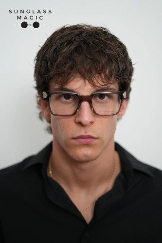 Philipp Plein VPP082 BRAVE SHADES - 09X8 - 52 Cadru optic Maro Pătrat