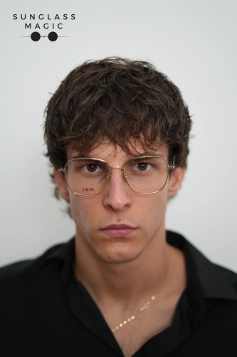 Dior CD DIAMONDO S7U - B300 - 53 Cadru optic Aur, Argint, Negru Pătrat