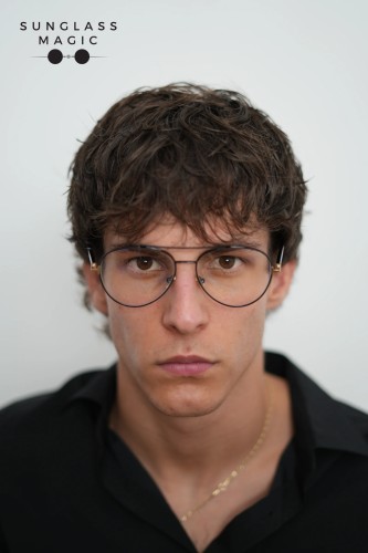 Tom Ford FT5684-B - 001 - 55 - CU LENTILE CU FILTRU PENTRU LUMINĂ ALBASTRU-VIOLET Cadru optic Lucios negru Pilot (aviator)