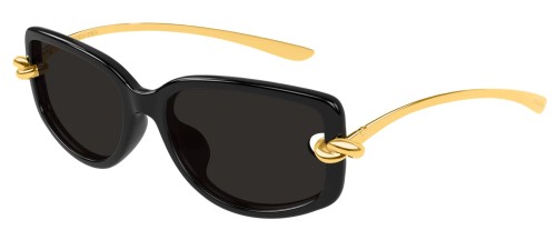 Bottega Veneta BV1440SA - 001 - 59 Ochelari de soare Negru Dreptunghi