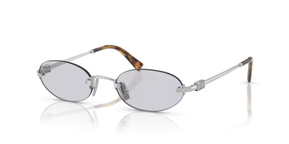 MIU MIU MU A54S - 1BC3F2 - 51 Ochelari de soare Argint Oval