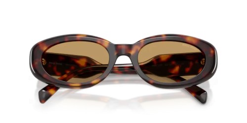 MIU MIU MU C01S - 27L10Y - 53 Ochelari de soare Havanna Oval