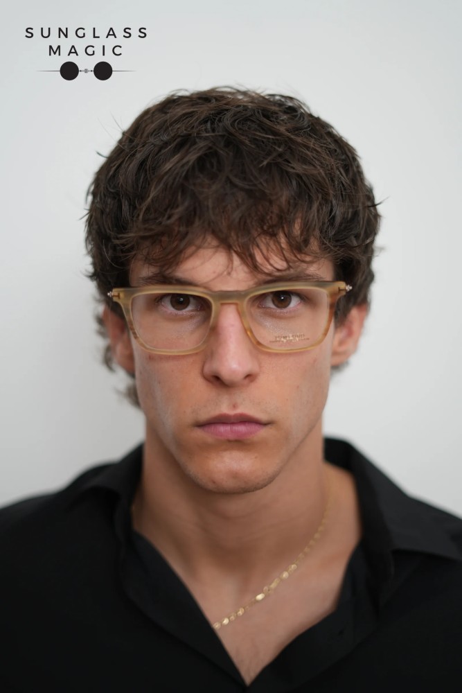 Tom Ford FT5851-Private Collection REAL HORN - 062 - 51 Cadru optic Verde corn Pătrat