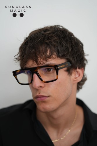 Tom Ford TF6084-B - 056 - 56 - CU LENTILE CU FILTRU PENTRU LUMINĂ ALBASTRU-VIOLET Cadru optic Havana închis Pătrat