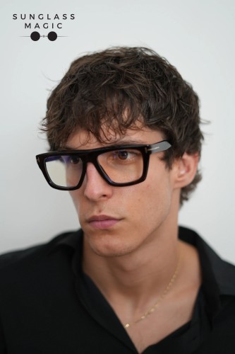 Tom Ford TF6059-B ECO - 052 - 54 - CU LENTILE CU FILTRU PENTRU LUMINĂ ALBASTRU-VIOLET Cadru optic Havana închis Pătrat