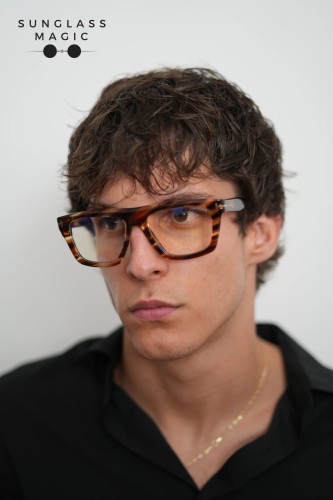 Tom Ford TF6059-B - 055 - 54 - CU LENTILE CU FILTRU PENTRU LUMINĂ ALBASTRU-VIOLET Cadru optic Havanna Pătrat