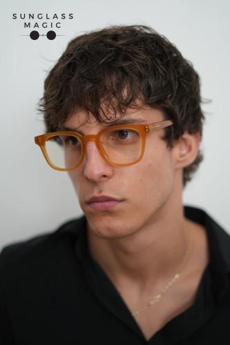Tom Ford TF5999-K-B ECO 49 - 047 - 49 - CU LENTILE CU FILTRU PENTRU LUMINĂ ALBASTRU-VIOLET Cadru optic Maro Pătrat