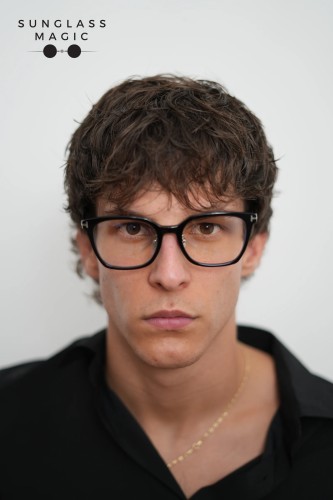 Tom Ford TF6103-D-B ECO - 001 - 53 - CU LENTILE CU FILTRU PENTRU LUMINĂ ALBASTRU-VIOLET Cadru optic Negru Pătrat