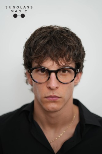 Tom Ford TF6061-B - 056 - 50 - CU LENTILE CU FILTRU PENTRU LUMINĂ ALBASTRU-VIOLET Cadru optic Multicolor havana Rotund