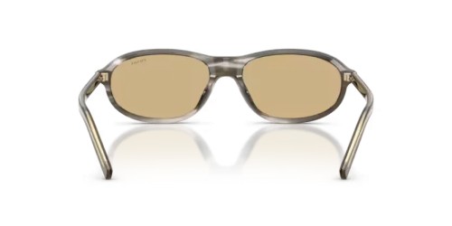 PRADA PR D20SU - 26O10R - 56 Ochelari de soare În dungi abanos Oval