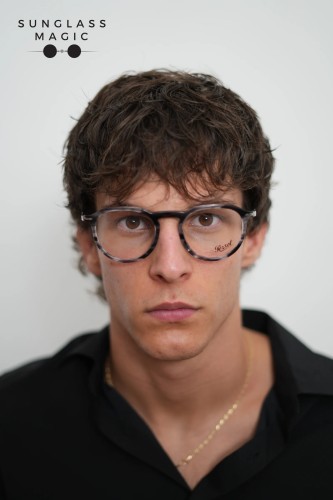 Persol O3387V - 1238 - 51 Cadru optic În dungi negru și gri Perină