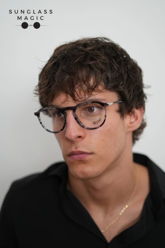 Persol O3387V - 1238 - 51 Cadru optic În dungi negru și gri Perină