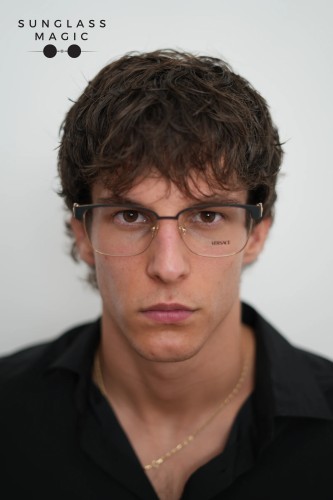 VERSACE VE1306 - ​1436 - ​57 Cadru optic Aur, Negru Pătrat