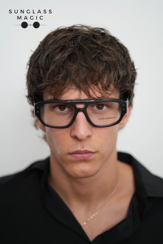 DOLCE & GABBANA DG3406 - ​2820 - ​56 Cadru optic Negru Pilot (aviator)