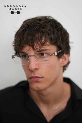 DOLCE & GABBANA DG1361 - ​488 - ​60 Cadru optic Aur, Havanna Pătrat