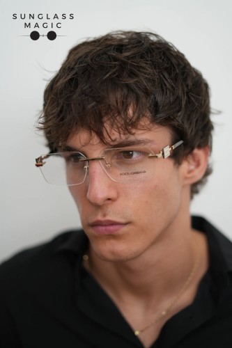 DOLCE & GABBANA DG1361 - ​02 - ​60 Cadru optic Aur, Havanna Pătrat