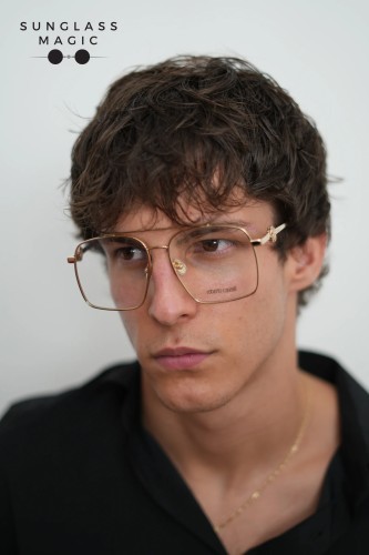 Roberto Cavalli VRC028 - 0300 - 58 Cadru optic Aur, Negru Pătrat