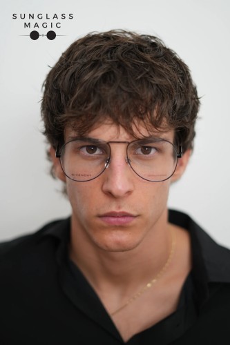Givenchy GV0117 - 807 - 55 Cadru optic Negru-Havana Pilot (aviator)