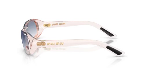 MIU MIU MU C07SU - 28S41G - 62 Ochelari de soare Semitransparent roz Dreptunghi