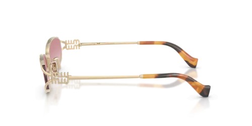 MIU MIU MU C51S - ZVN70O - 54 Ochelari de soare Aur deschis Neregulat
