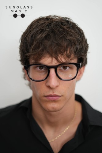 Moncler ML5052-F - 092 - 52 Cadru optic Albastru, Cu model Pernă (rotunjită)