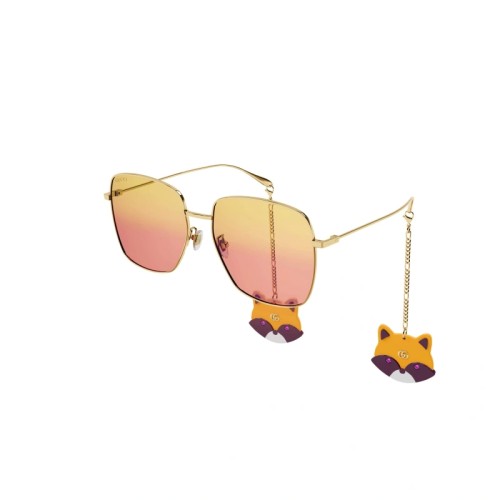 Gucci GG1031S WITH CHAIN - 005 - 59 Ochelari de soare Aur Pătrat