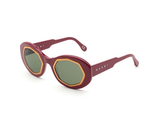 Marni - Ochelari de soare - XQB Mount Bromo Bordeaux - 52