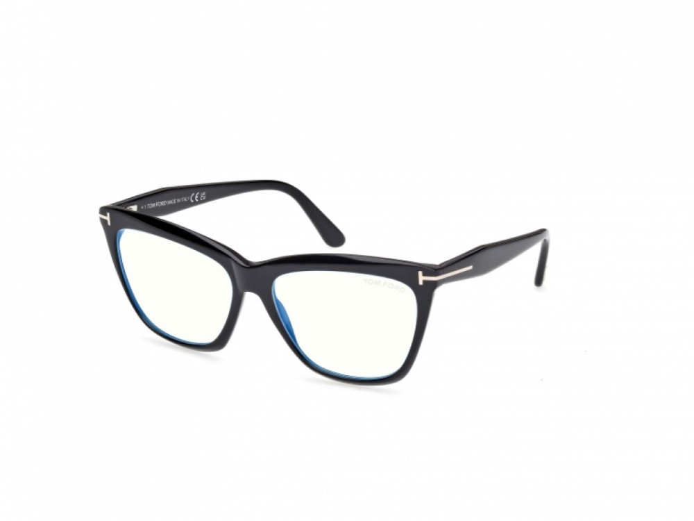 Tom Ford - Cadru optic - TF6064-B-ECO - 001 - 56 - CU LENTILE CU FILTRU PENTRU LUMINĂ ALBASTRU-VIOLET